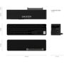 Aisens Adaptador ASE-35C02B SATA a USB-C para Discos Duros 2.5 y 3.5 con Alimentador, Negro